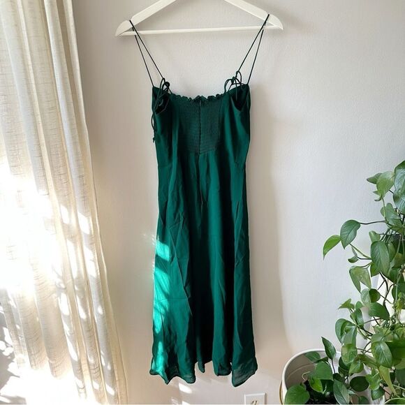 Reformation Juliette Dress in Emerald - Picture 3 of 7